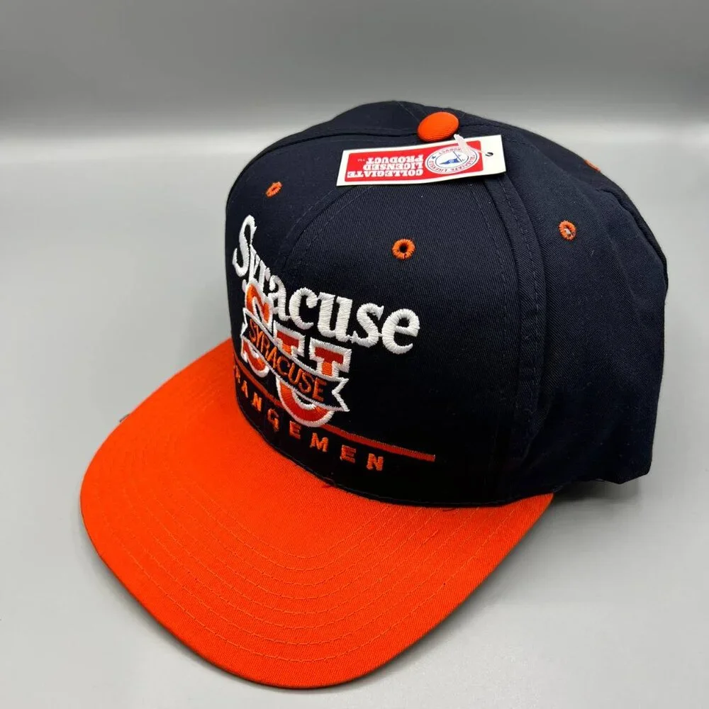 Vintage Syracuse Orangemen NCAA Twins Enterprise Hat Snap back Cap Black New Men - Picture 2 of 7